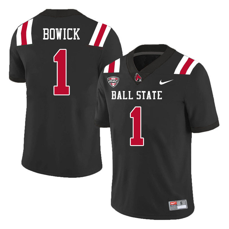 Justin Bowick Ball State Jersey,Ball State Cardinals #1 Justin Bowick Jersey Youth College-Black